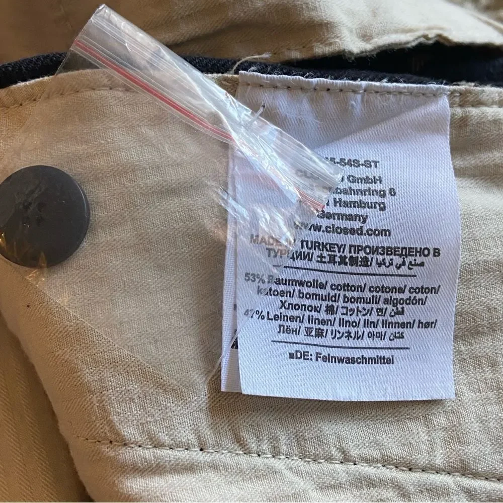 NWT Closed Vigo Blue Dress Pants Stripped Straight Leg Size 28